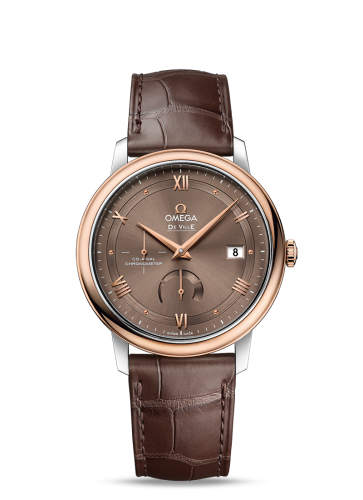 Omega De Ville Prestige Co-Axial 39.5 Power Reserve Stainless Steel / Red Gold / Vintage Brown